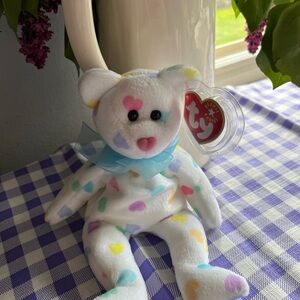 TY Beanie Baby - KISSME the Valentines Bear Stuffed Animal Toy New With Tag